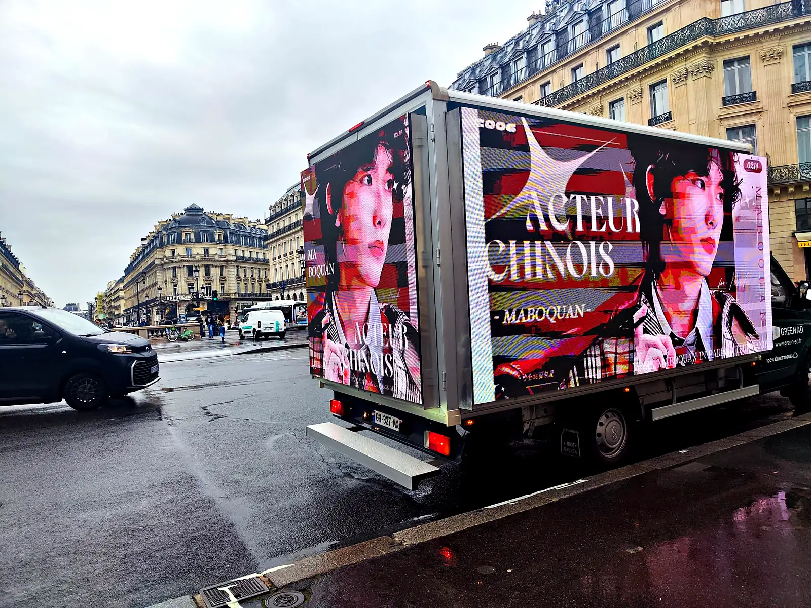 Camion LED Green Ad · Avenue de l'Opéra
